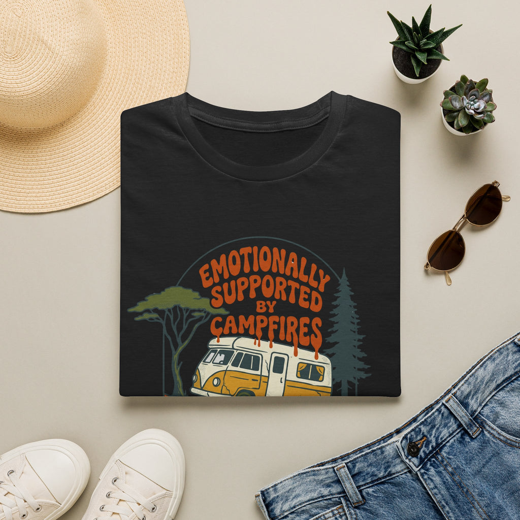 Emotionally supported by campfires T-SHIRT