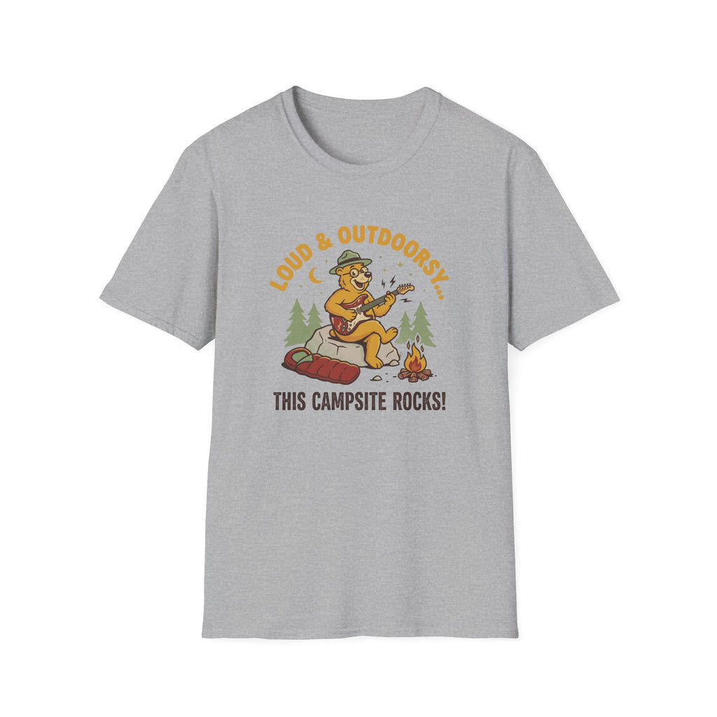 Loud and outdoorsy bear – Adventure Graphic Cartoon Art T-Shirt