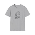 This camp site rocks – Adventure Graphic Line Art T-Shirt