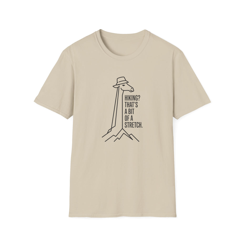 Hiking bit of a stretch giraffe – Adventure Graphic Line Art T-Shirt
