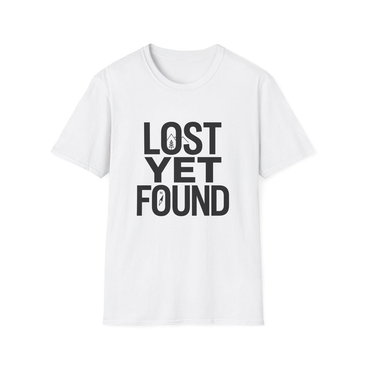 Lost Yet Found Text T-Shirt