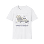 Outdoor infrastructure trailer – Adventure Graphic Blue Print T-Shirt