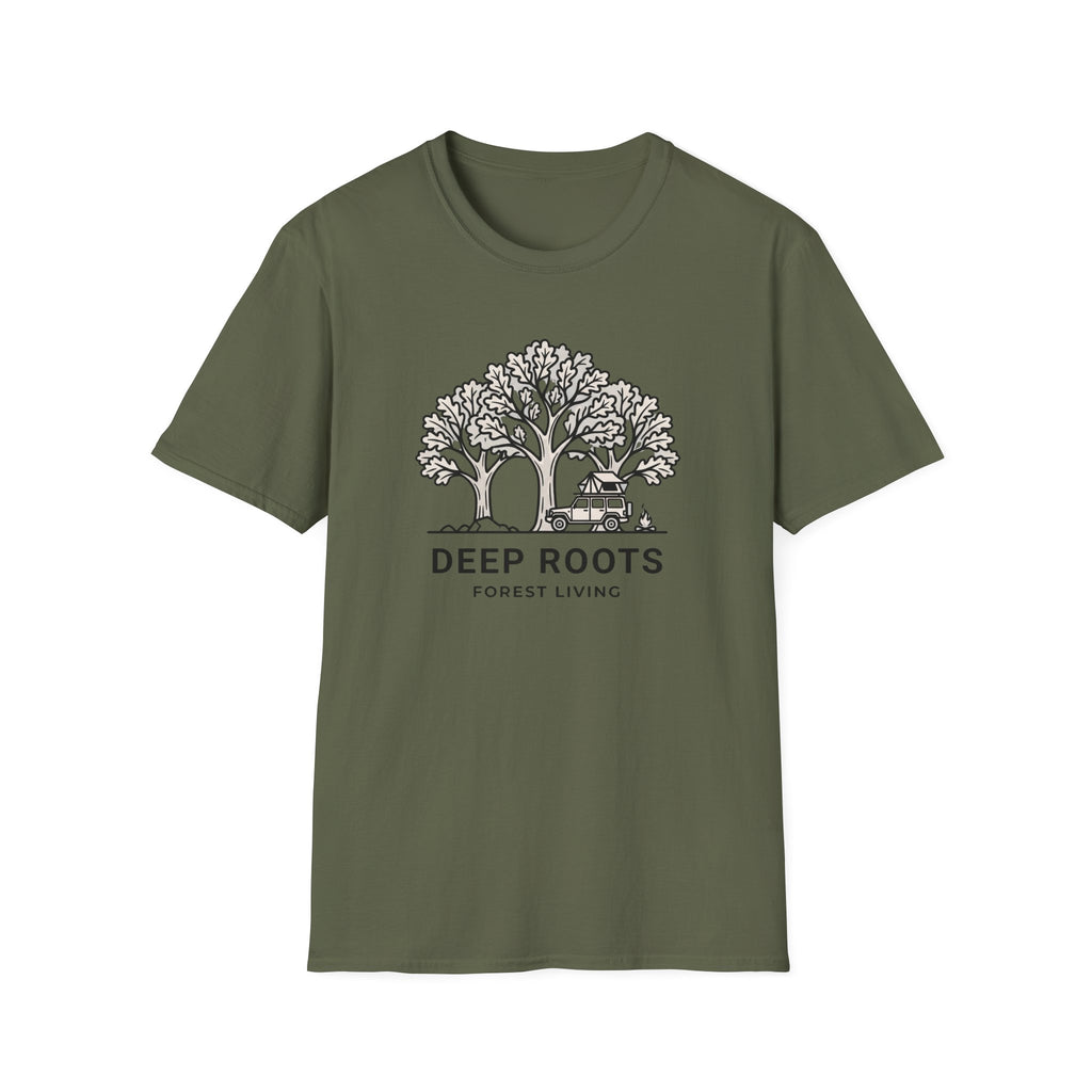 Deep roots forest living – Adventure Graphic Line Art T-Shirt