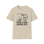 Rhino a good camping spot – Adventure Graphic Line Art T-Shirt