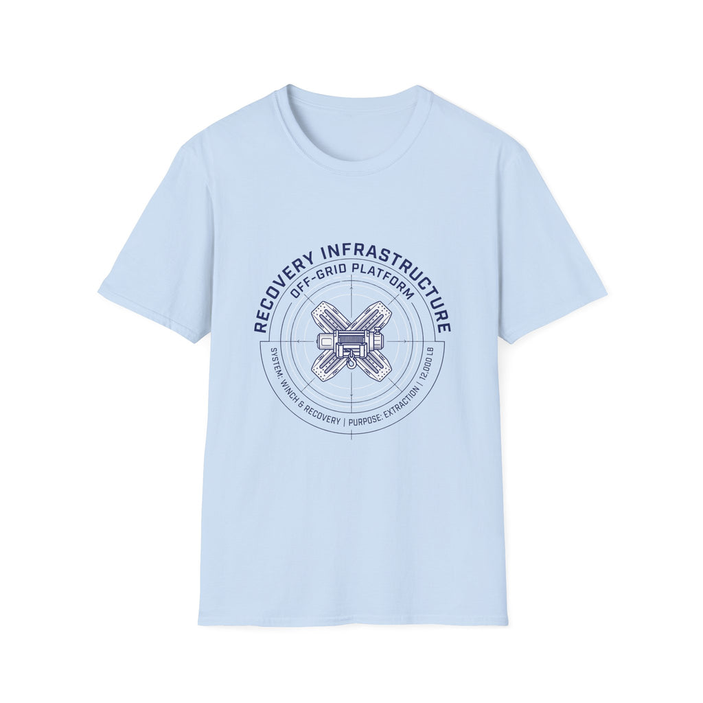 Recovery gear – Adventure Graphic Blue Print T-Shirt