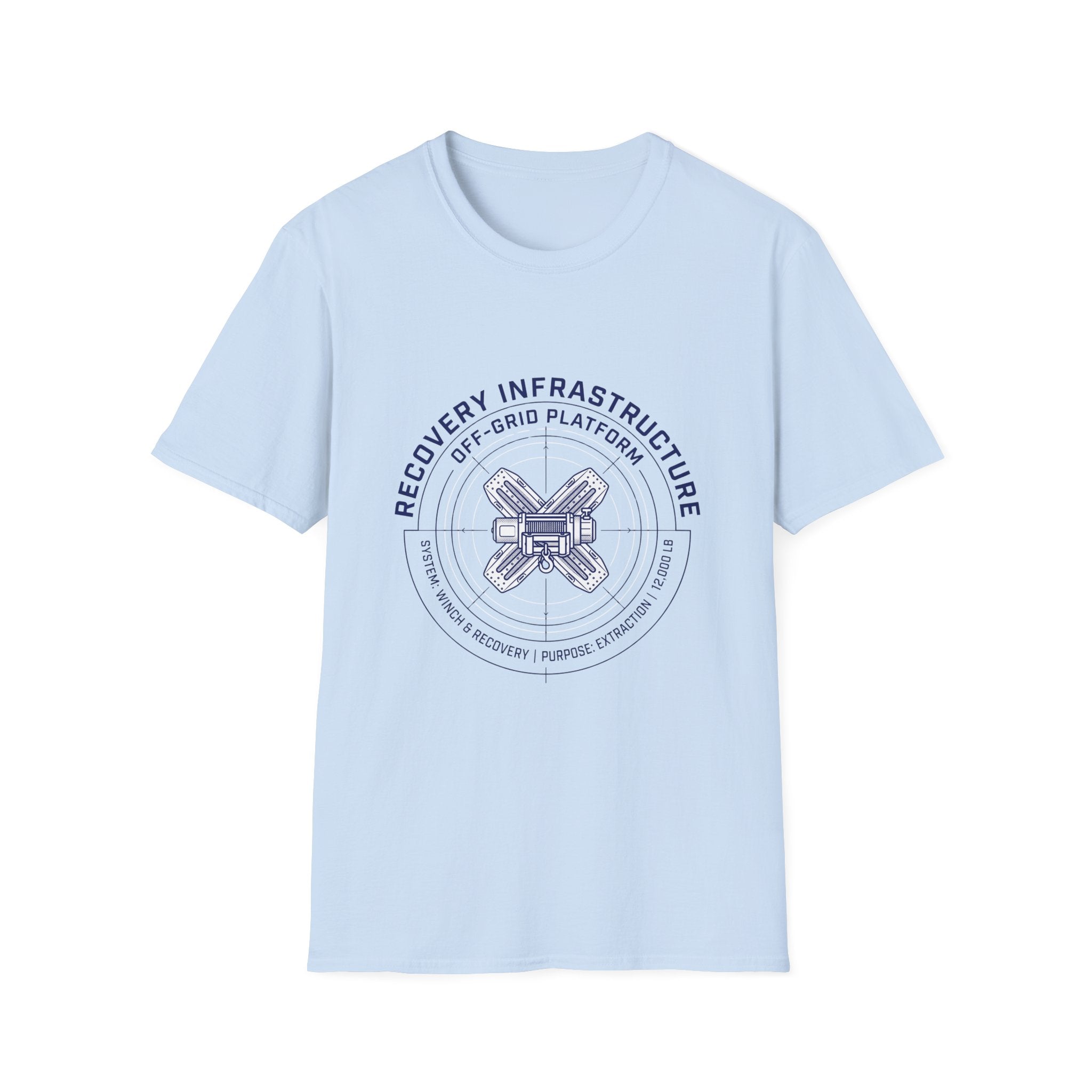 Recovery gear – Adventure Graphic Blue Print T-Shirt