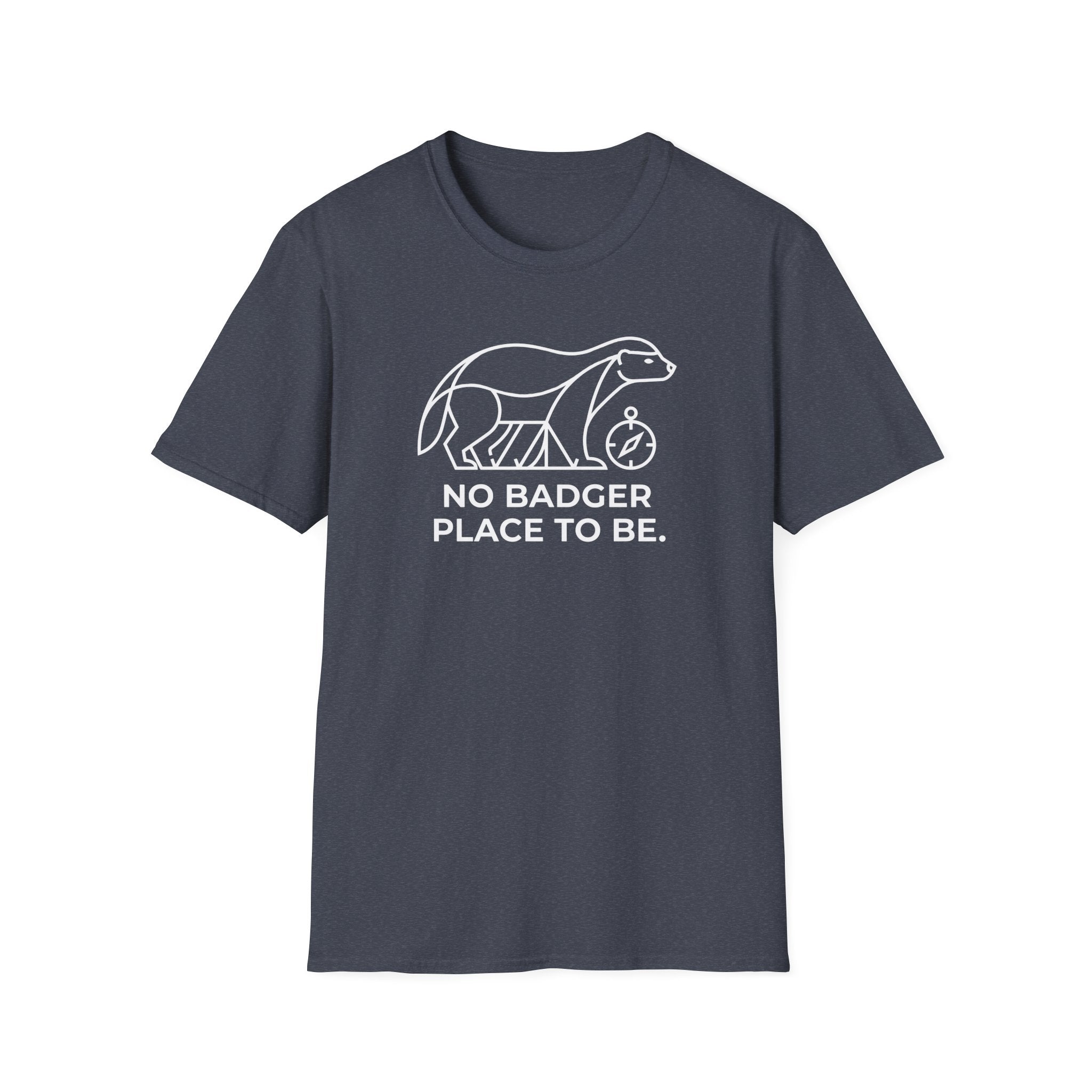 No badger place to be – Adventure Graphic Line Art T-Shirt