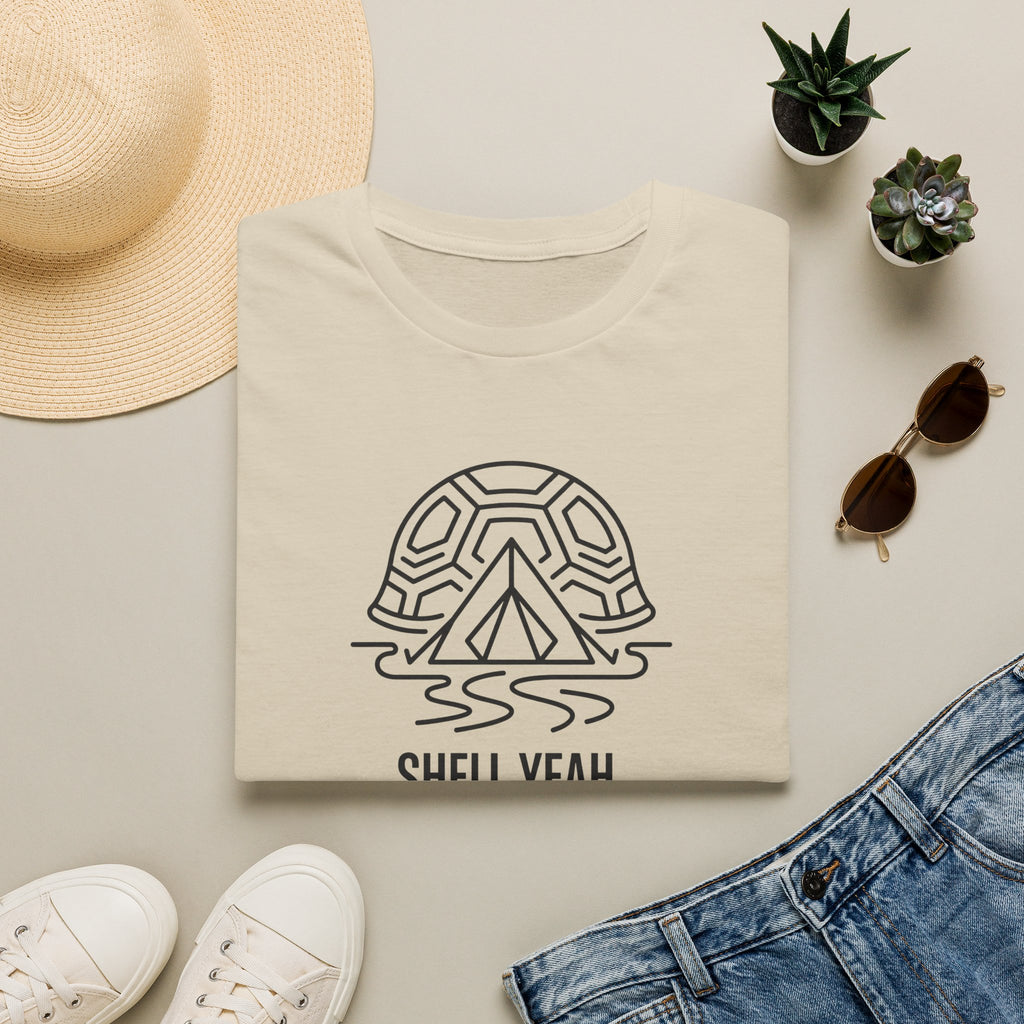 Shell yeah tortoise – Adventure Graphic Line Art T-Shirt