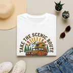 Take the scenic route overlander – Adventure Graphic Badge Art T-Shirt