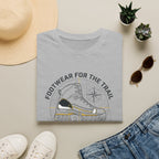 Footwear for the trail – Adventure Graphic Blue Print T-Shirt