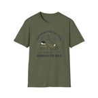 Footwear for the trail – Adventure Graphic Blue Print T-Shirt