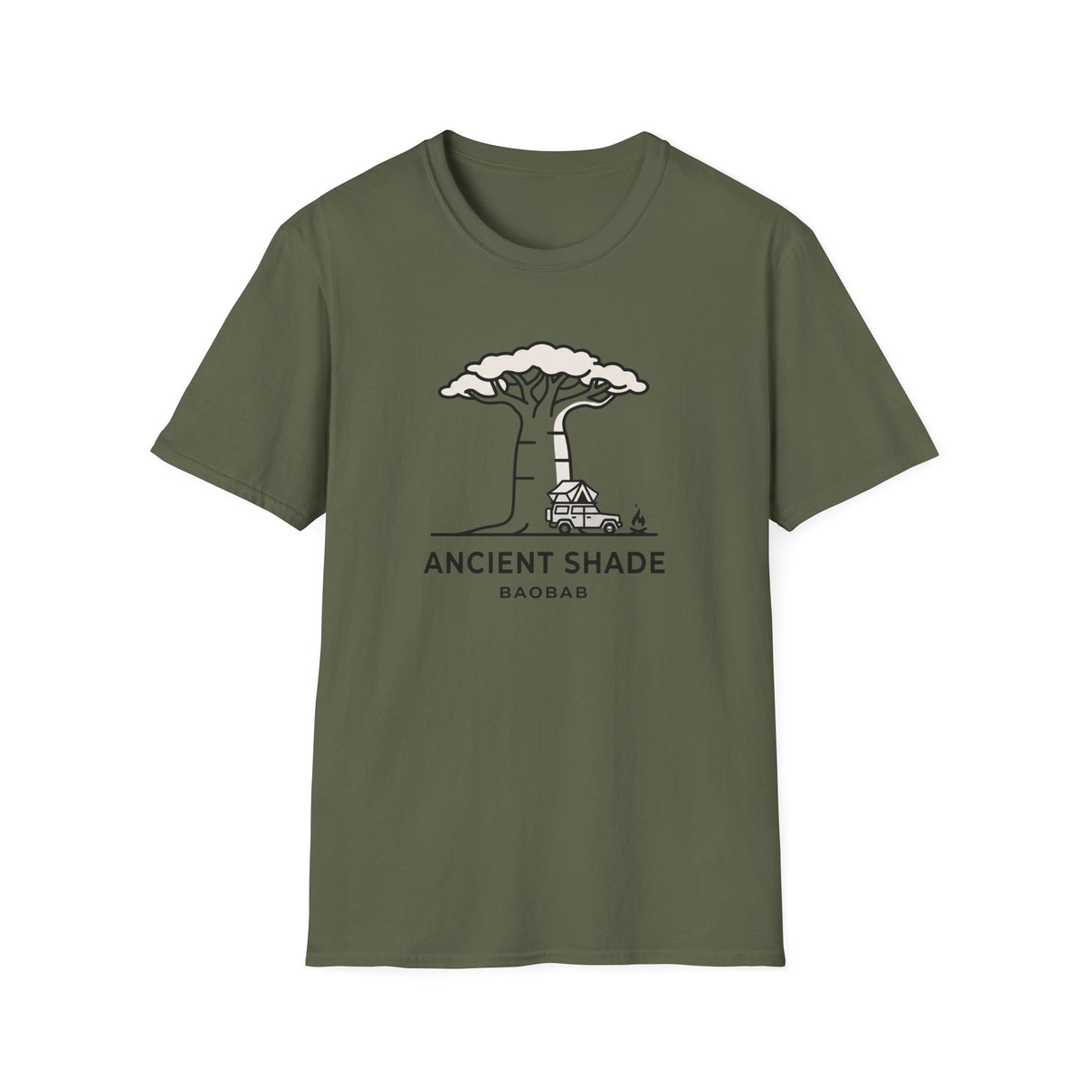 Ancient shade baobab – Adventure Graphic Line Art T-Shirt