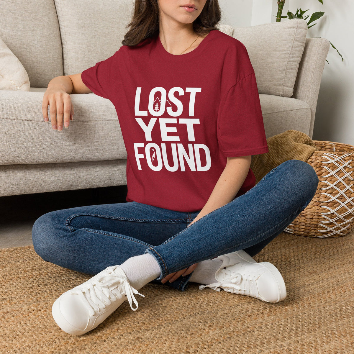 Lost Yet Found Text T-Shirt