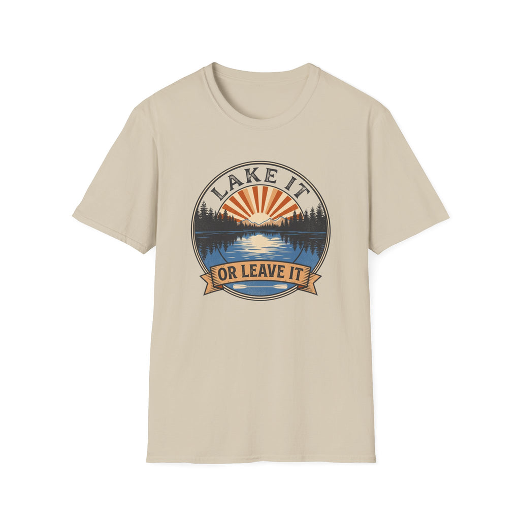 Lake it or leave it – Adventure Graphic Badge Art T-Shirt