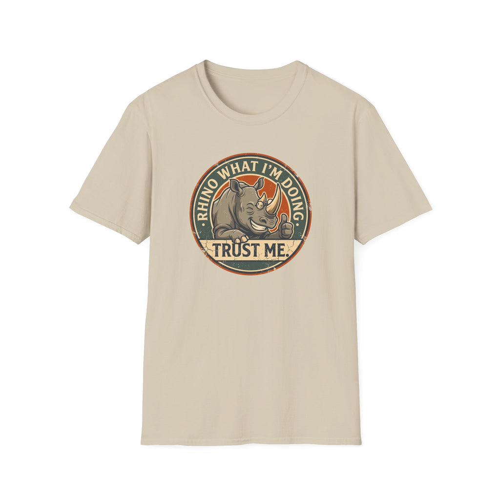 Rhino what I am doing – Adventure Graphic Badge Art T-Shirt