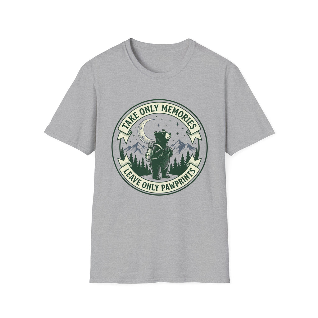 Take only memories bear – Adventure Graphic Badge Art T-Shirt