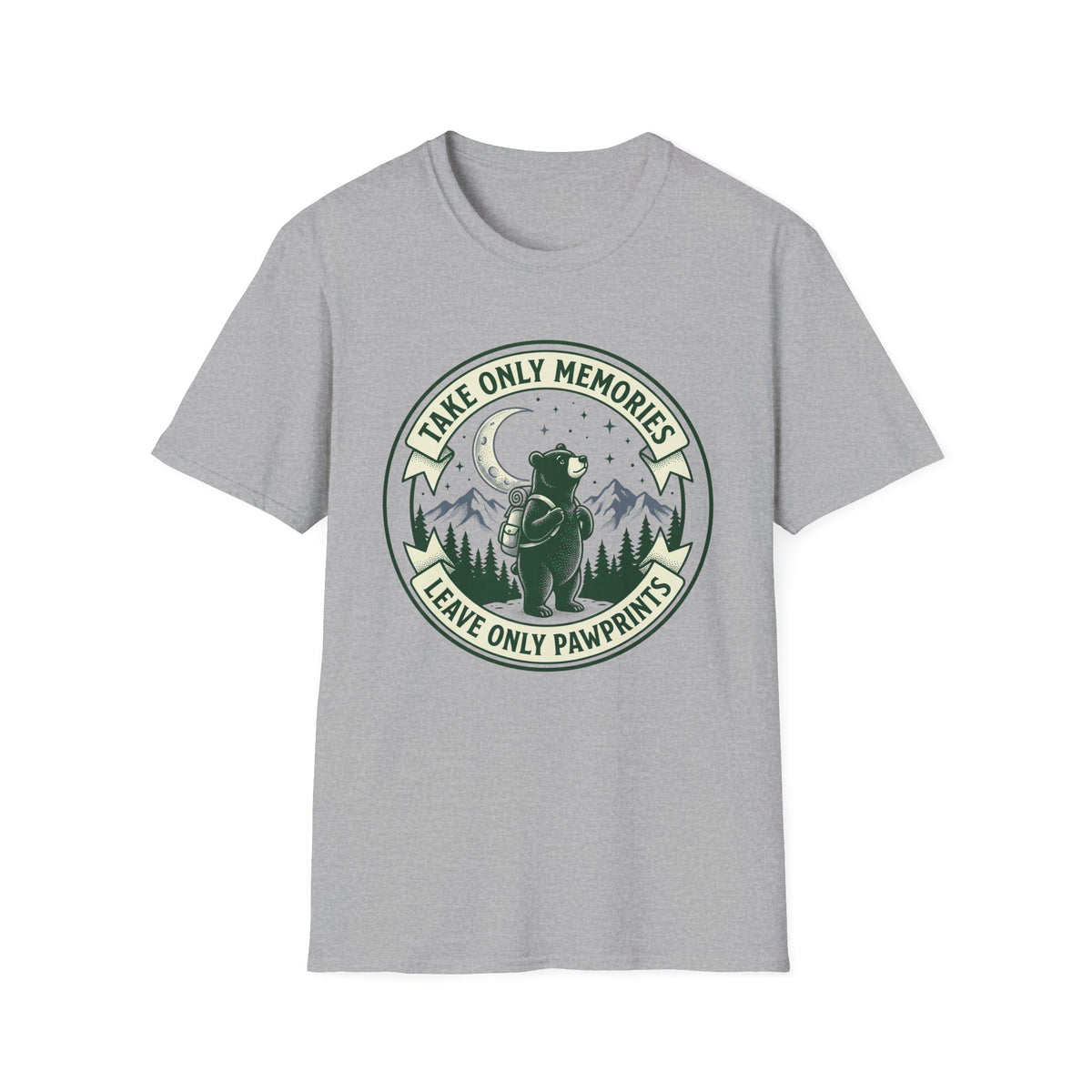 Take only memories bear – Adventure Graphic Badge Art T-Shirt