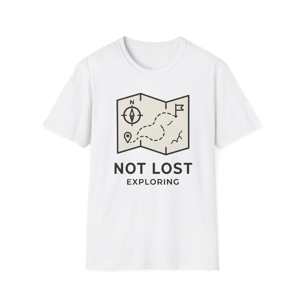 Not lost exploring – Adventure Graphic Line Art T-Shirt