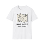 Not lost exploring – Adventure Graphic Line Art T-Shirt