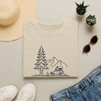 Pine and peak mountain escape – Adventure Graphic Line Art T-Shirt