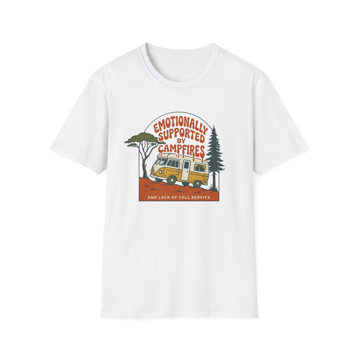 Emotionally supported by campfires T-SHIRT