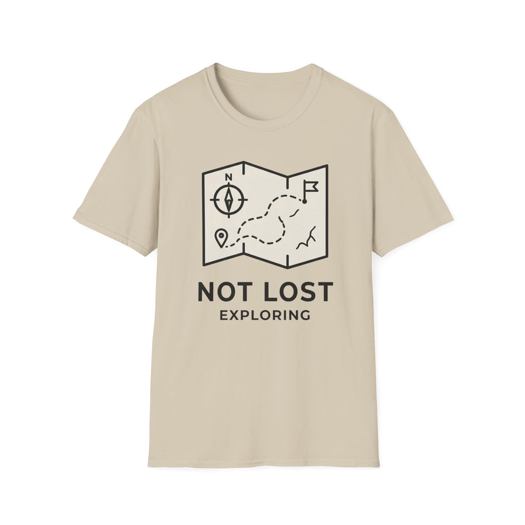 Not lost exploring – Adventure Graphic Line Art T-Shirt