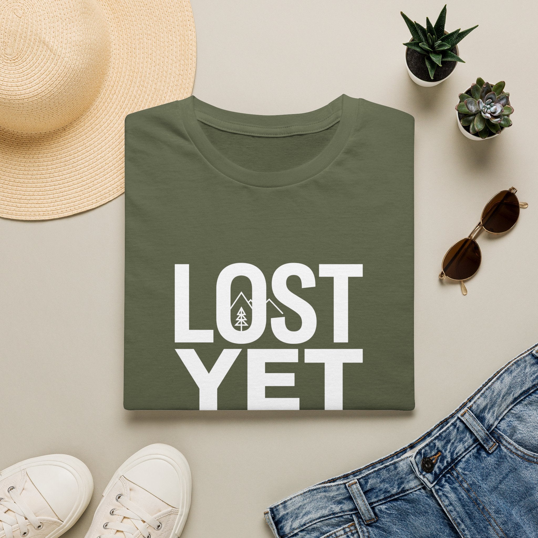 Lost Yet Found Text T-Shirt