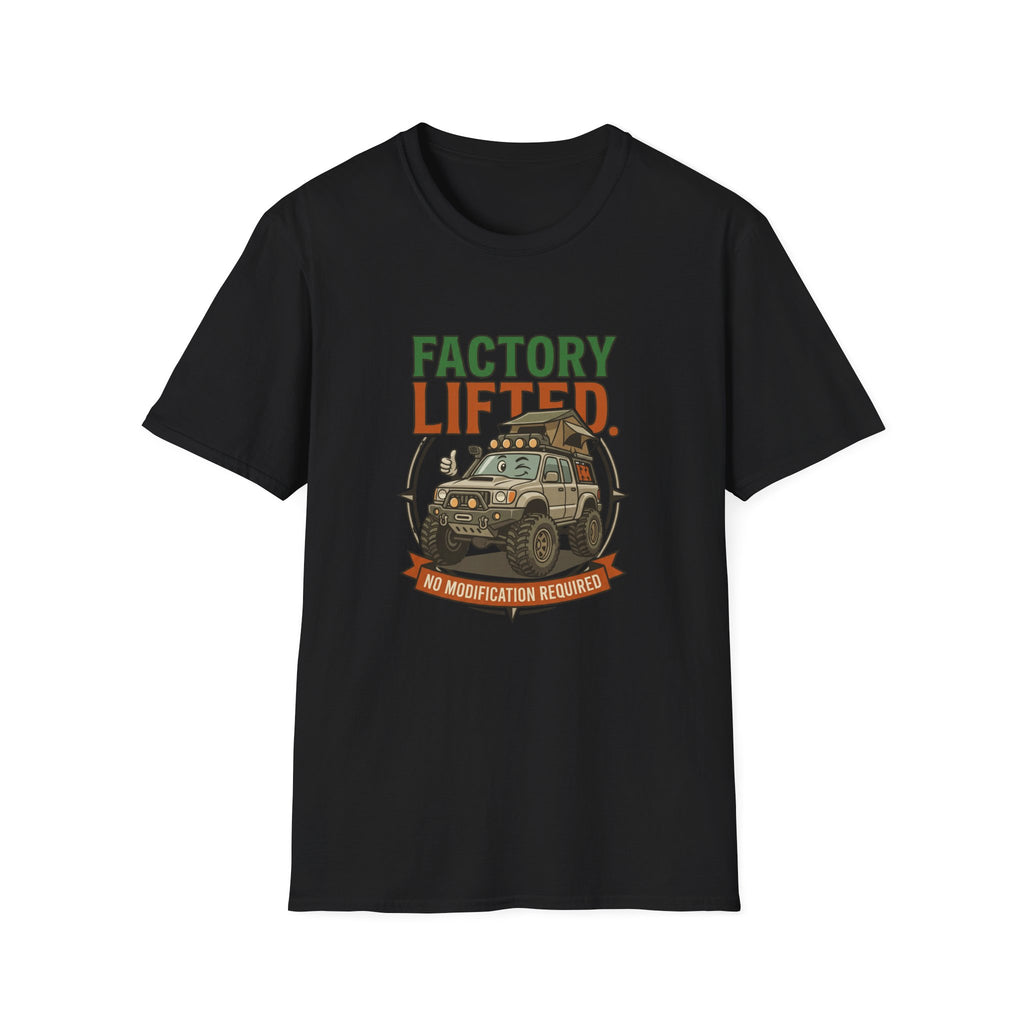 Factory lifted 4x4 – Adventure Graphic Cartoon Art T-Shirt