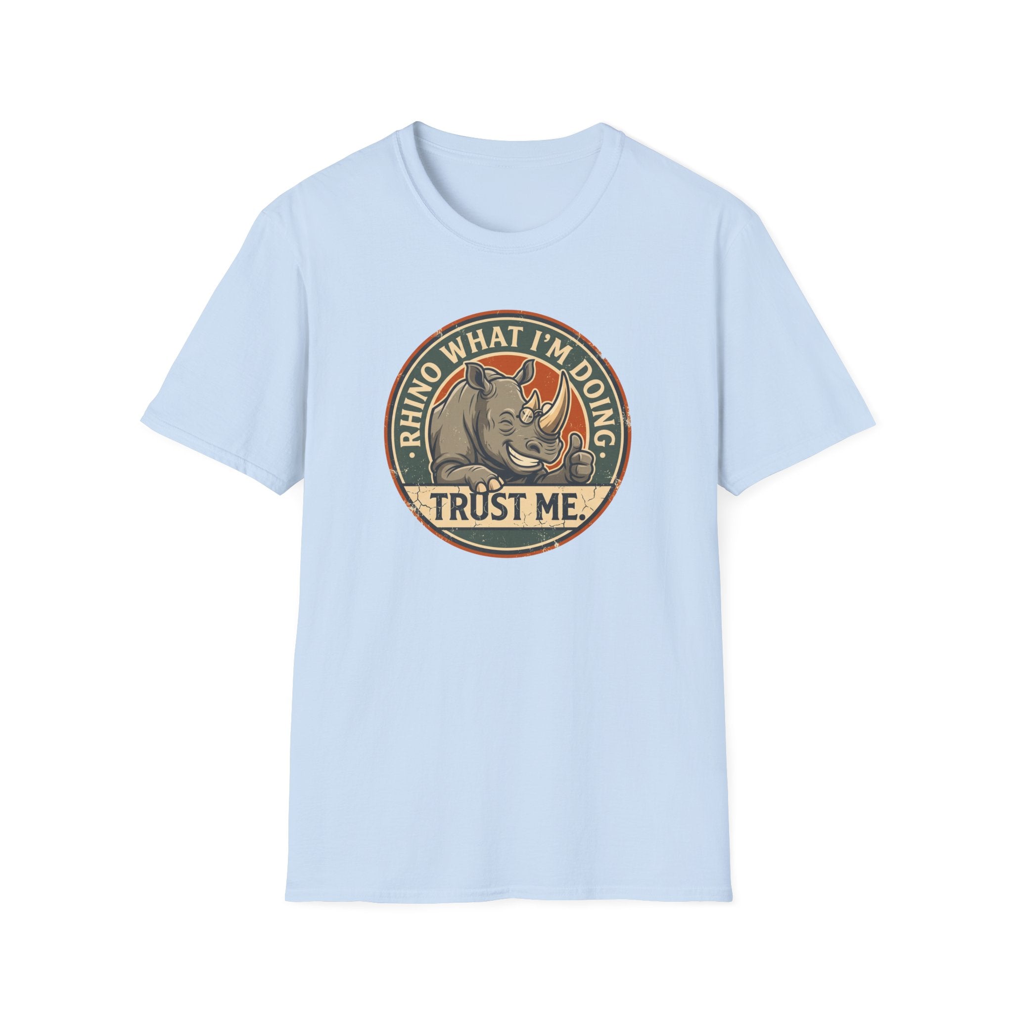 Rhino what I am doing – Adventure Graphic Badge Art T-Shirt