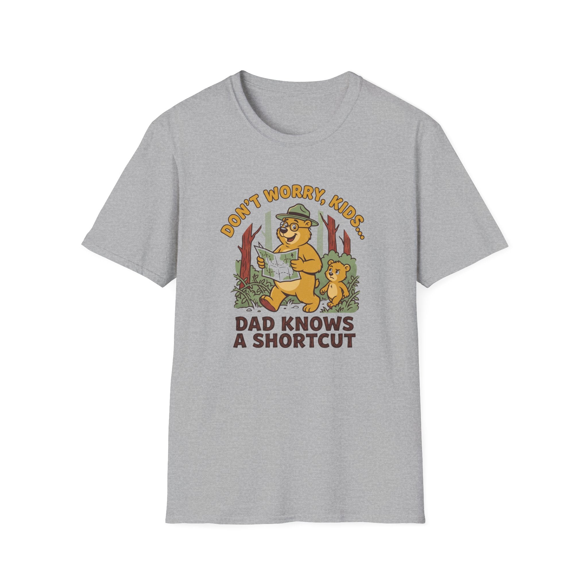 Dad knows short cut bear – Adventure Graphic Cartoon Art T-Shirt