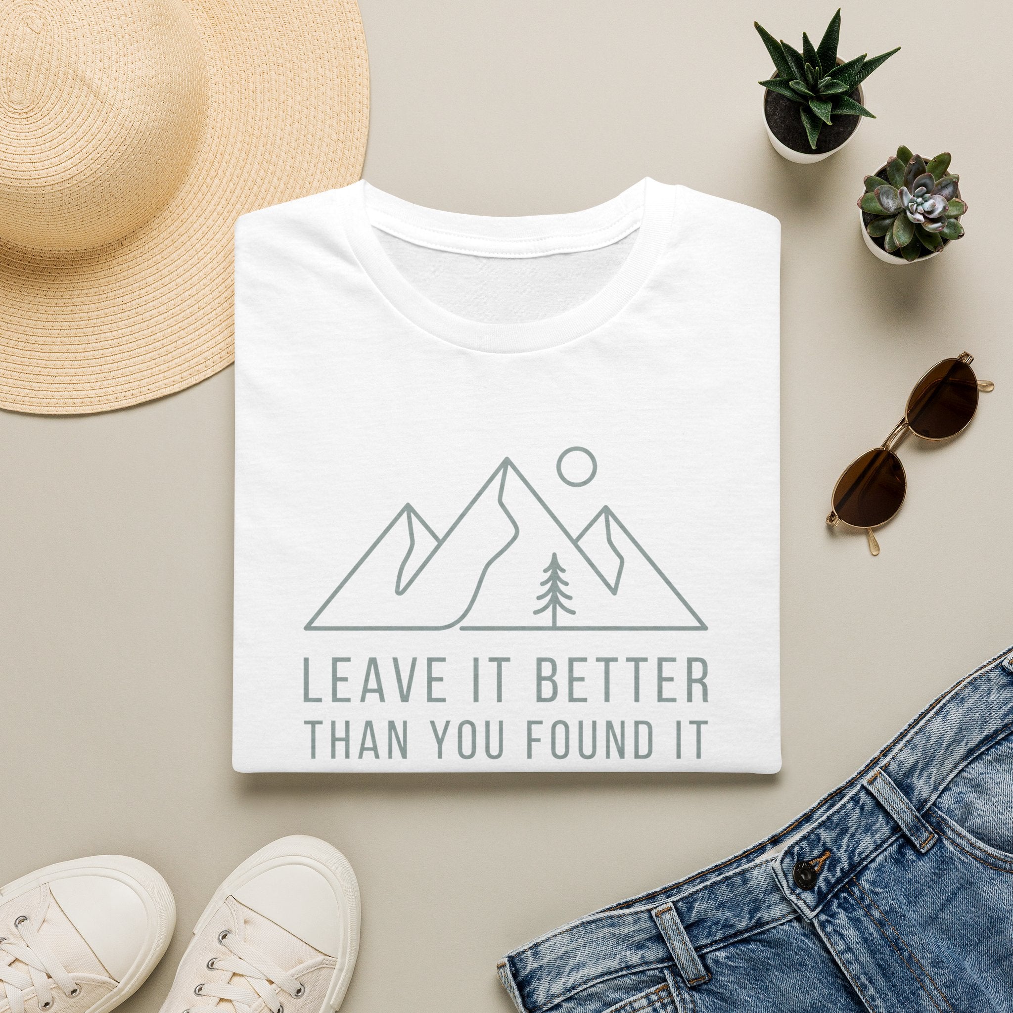 Leave it better line art – Adventure Graphic T-Shirt