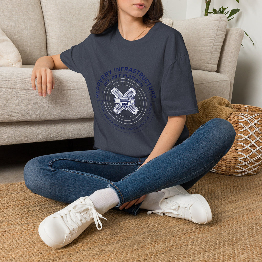 Recovery gear – Adventure Graphic Blue Print T-Shirt