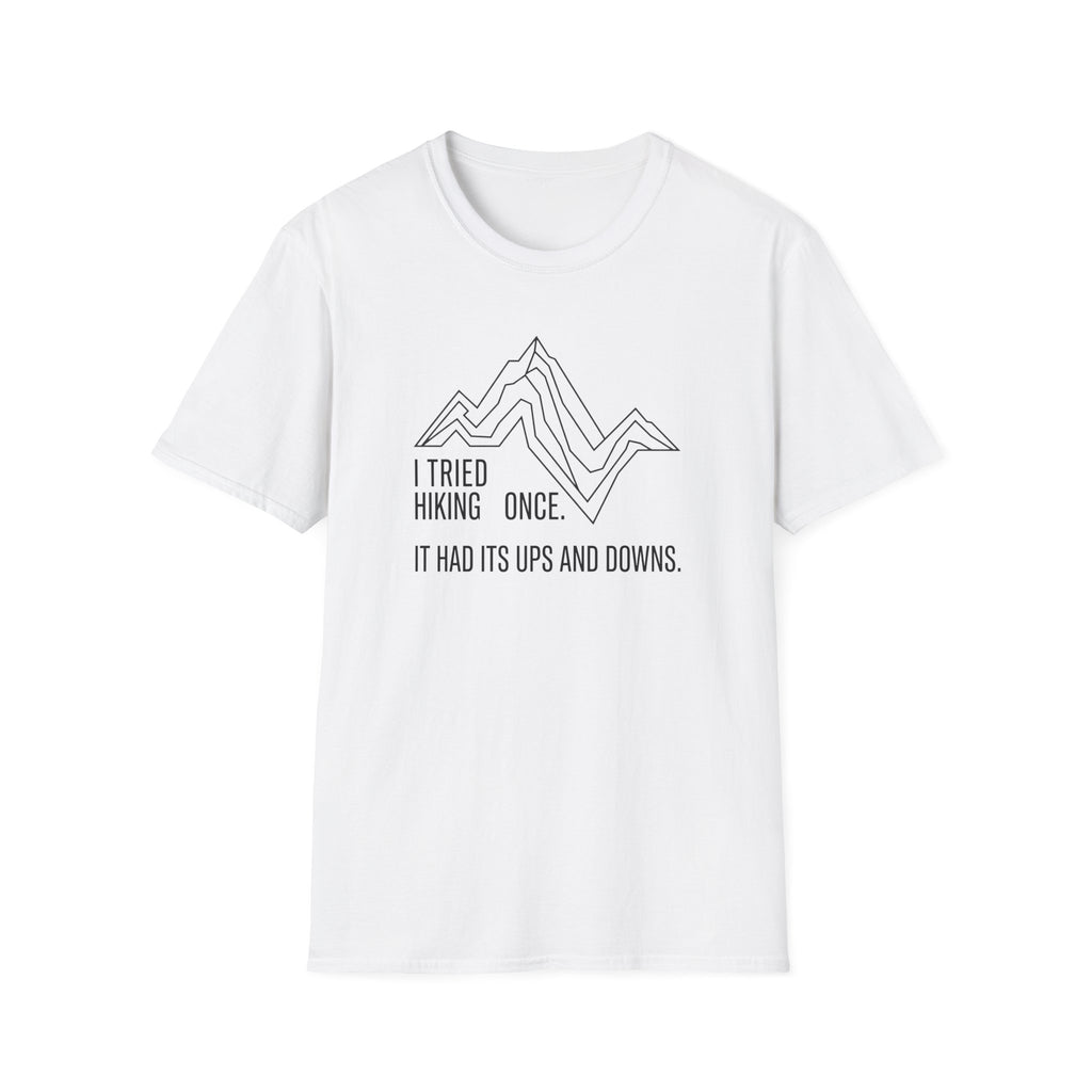 Hiking ups and downs – Adventure Graphic Line Art T-Shirt