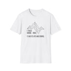 Hiking ups and downs – Adventure Graphic Line Art T-Shirt