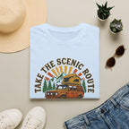 Take the scenic route overlander – Adventure Graphic Badge Art T-Shirt