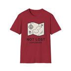 Not lost exploring – Adventure Graphic Line Art T-Shirt