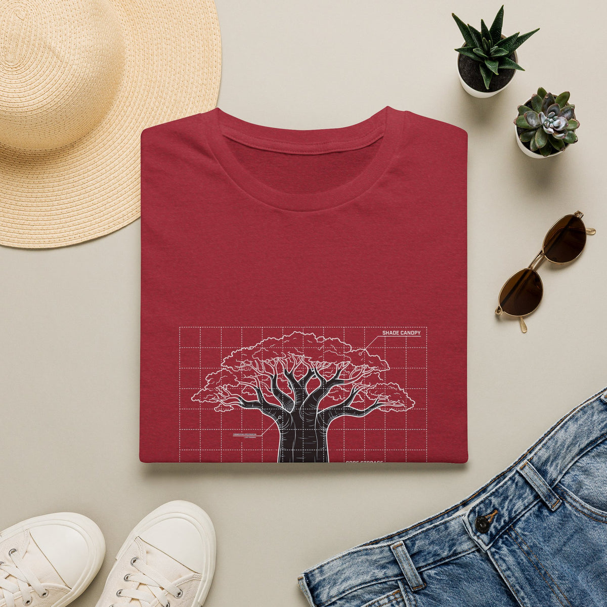 Baobab blue print – Adventure Graphic T-Shirt