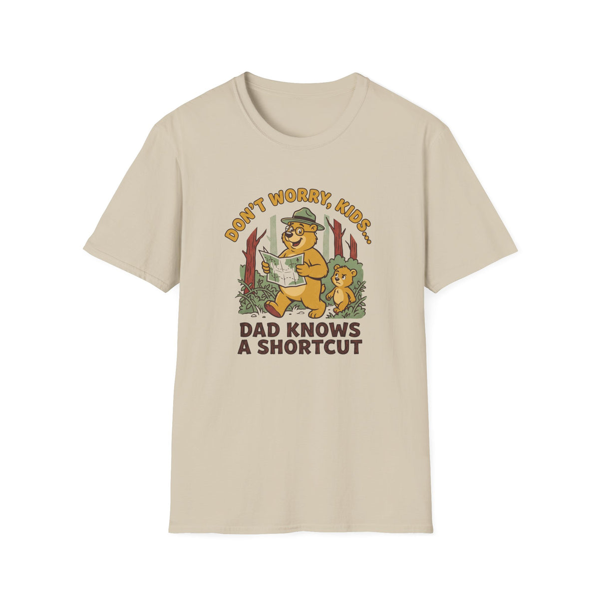 Dad knows short cut bear – Adventure Graphic Cartoon Art T-Shirt