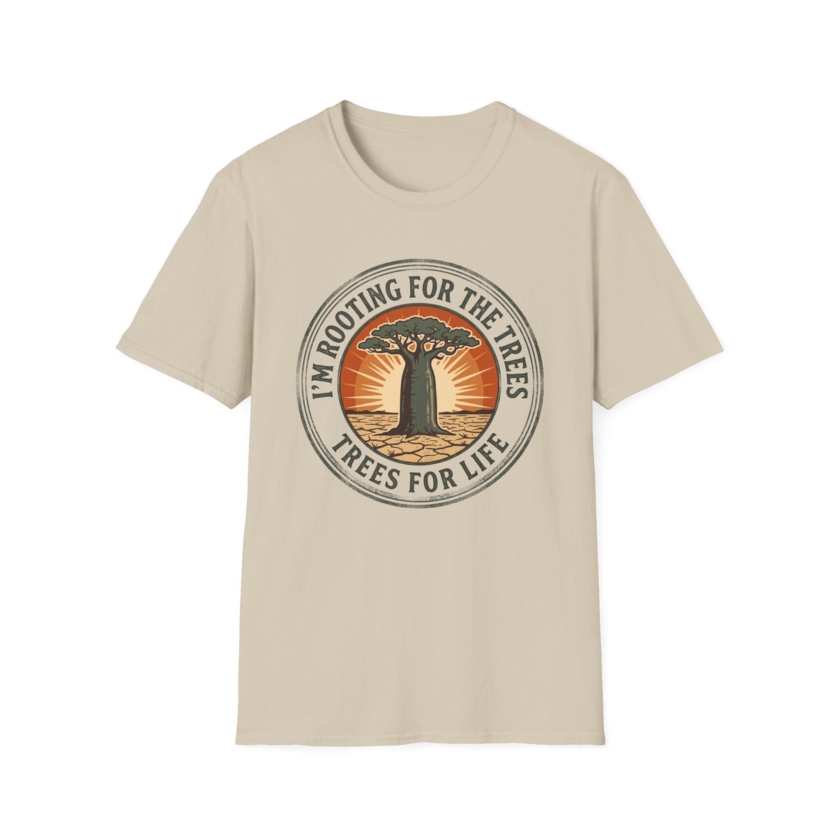I am rooting for trees baobab – Adventure Graphic Badge Art T-Shirt