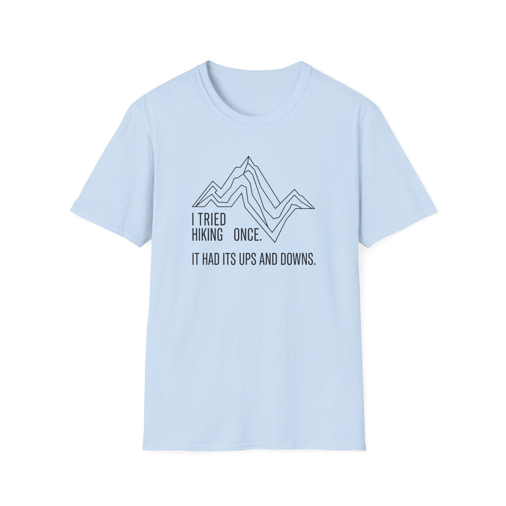 Hiking ups and downs – Adventure Graphic Line Art T-Shirt