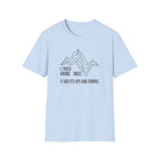 Hiking ups and downs – Adventure Graphic Line Art T-Shirt