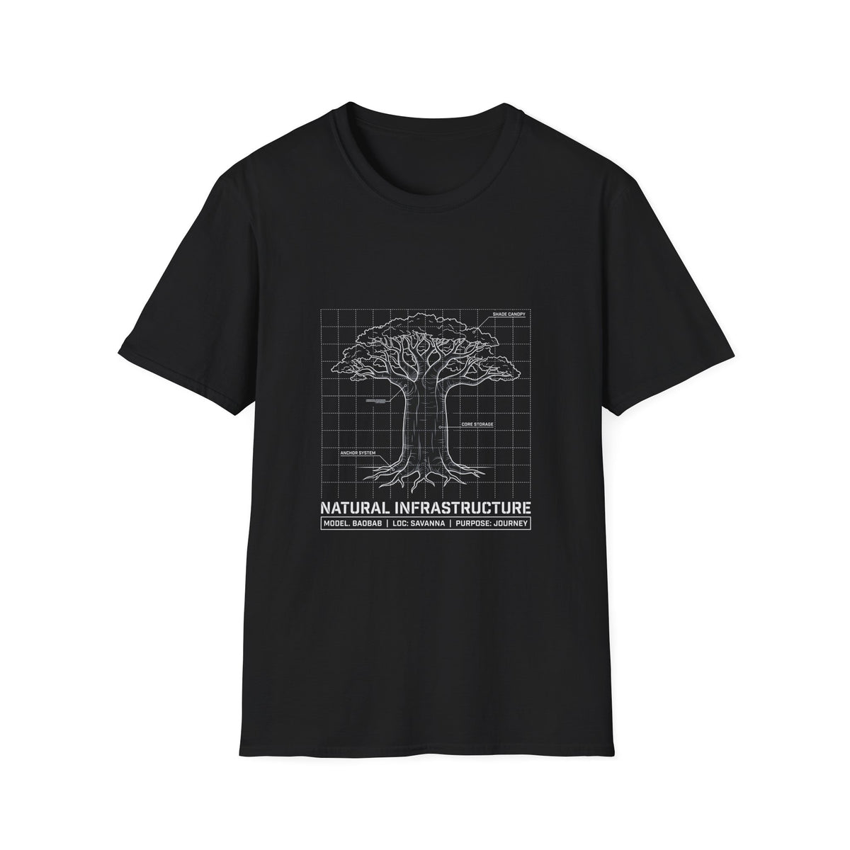 Baobab blue print – Adventure Graphic T-Shirt