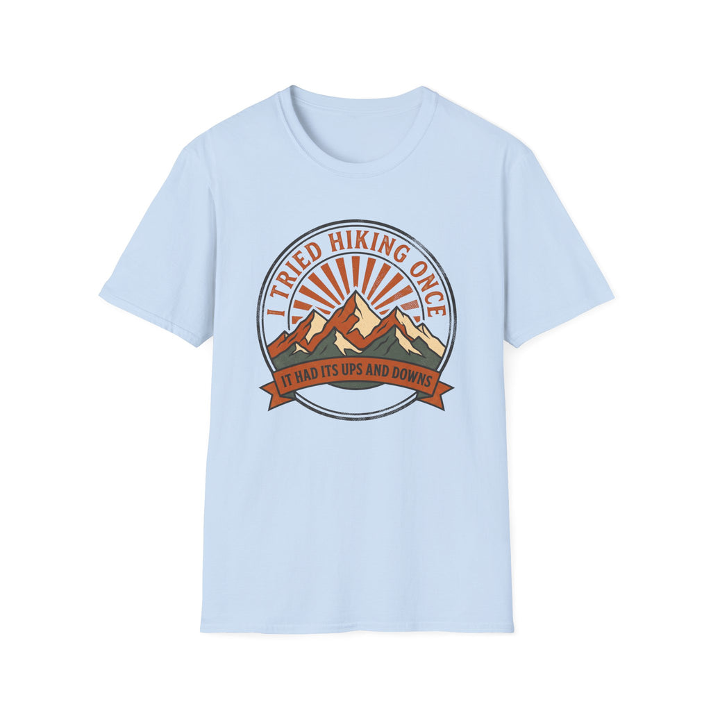 I tried hiking once – Adventure Graphic Badge T-Shirt