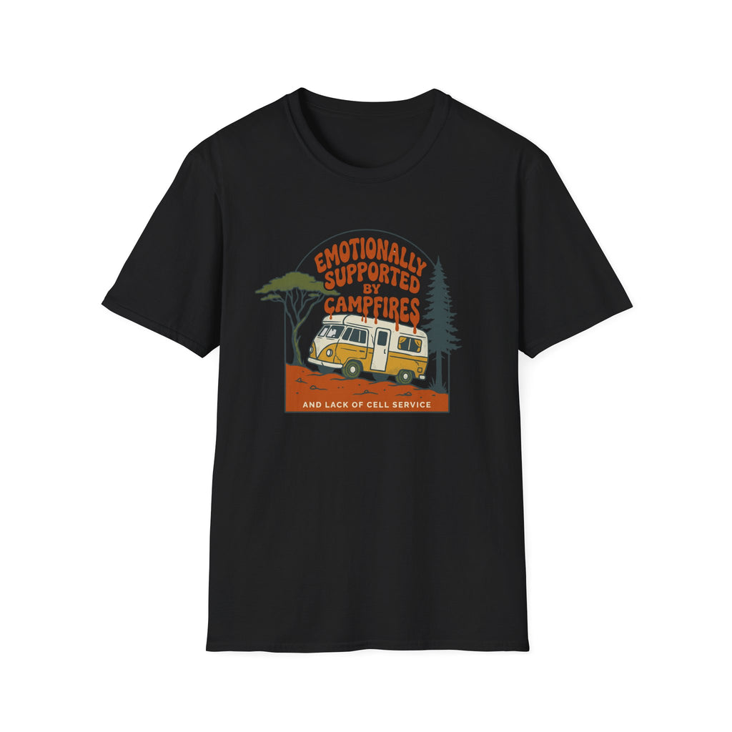 Emotionally supported by campfires T-SHIRT