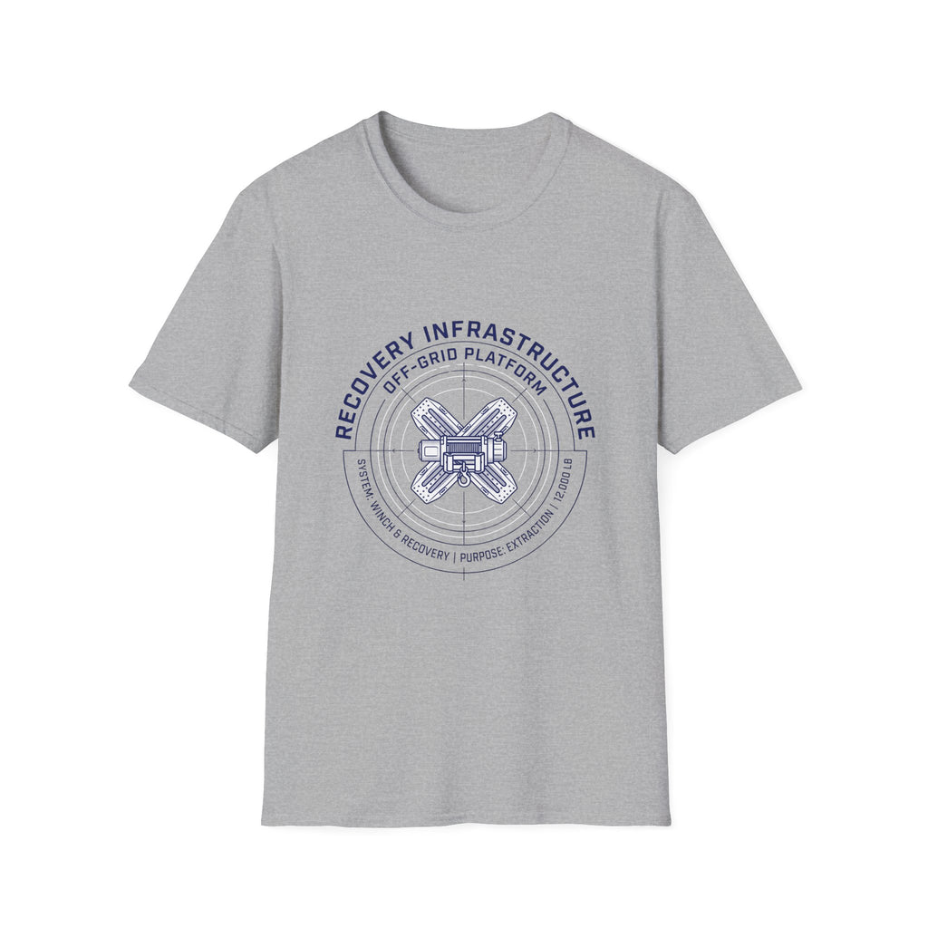 Recovery gear – Adventure Graphic Blue Print T-Shirt