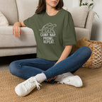 Camp nap prowl repeat cheetah – Adventure Graphic Line Art T-Shirt