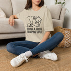 Rhino a good camping spot – Adventure Graphic Line Art T-Shirt