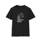 This camp site rocks – Adventure Graphic Line Art T-Shirt