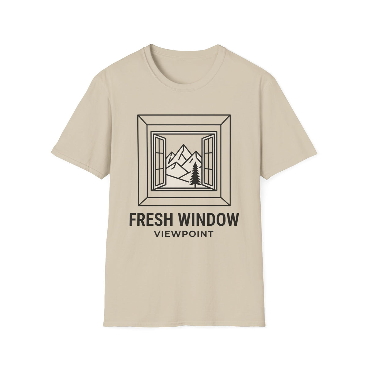 Fresh window – Adventure Graphic Line Art T-Shirt
