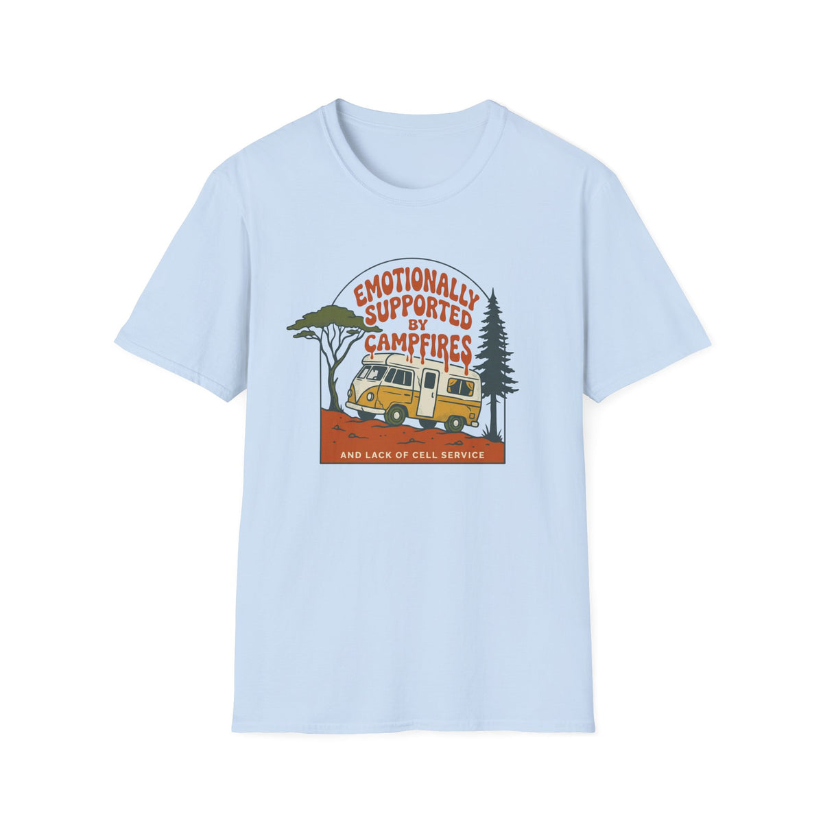 Emotionally supported by campfires T-SHIRT